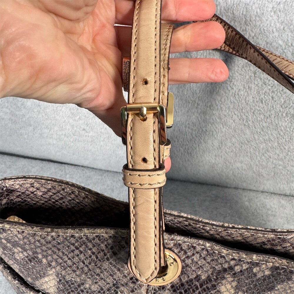 Michael Kors Jet Set aPython Embossed LeatherTote… - image 3